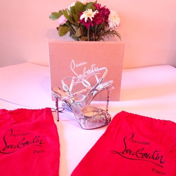 Christian Louboutin Jenlove Alta 120 Platform Sandal Heel Pump 37.5 NIB 1,890 - Picture 7 of 9